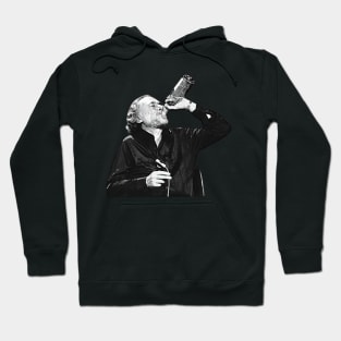 Charles Bukowski Drink - Black Vintage Hoodie